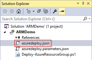 Open ARM template file
