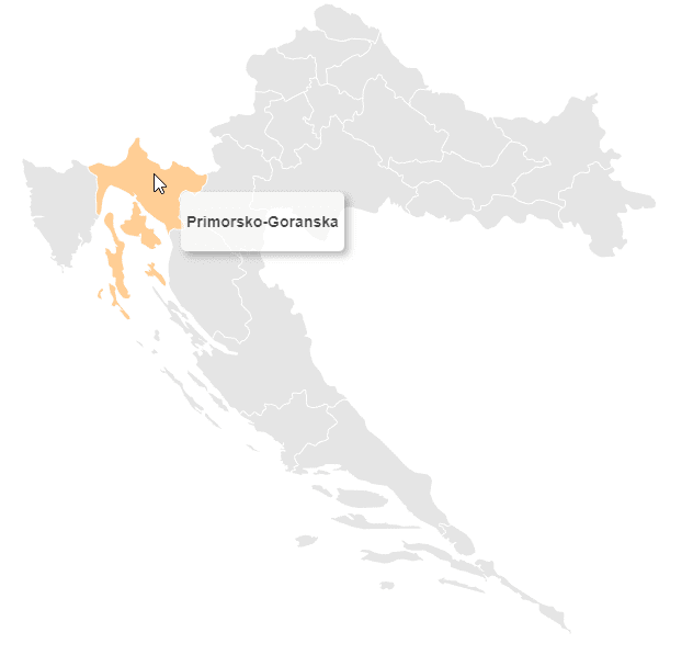 finished map of croatia