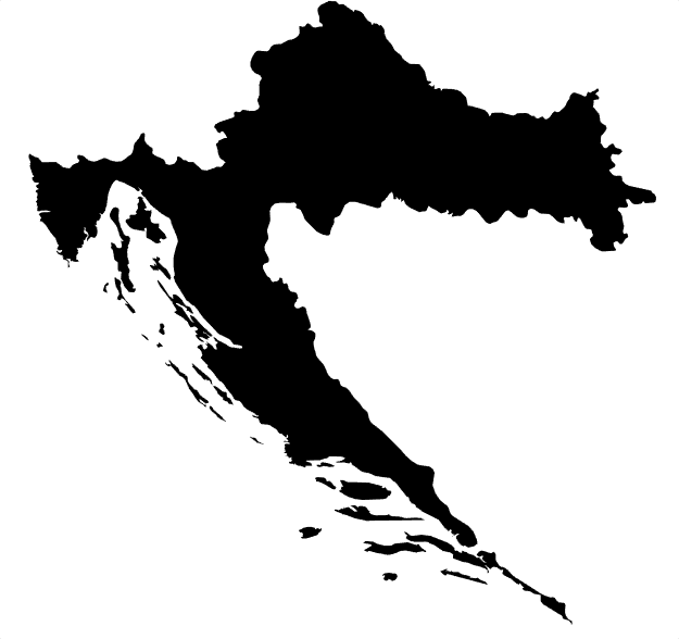 un-formatted map of croatia