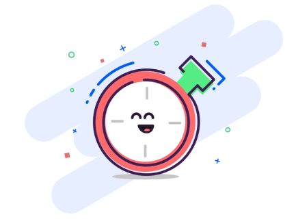 Dribbble shot of Clokke time tracker mascot