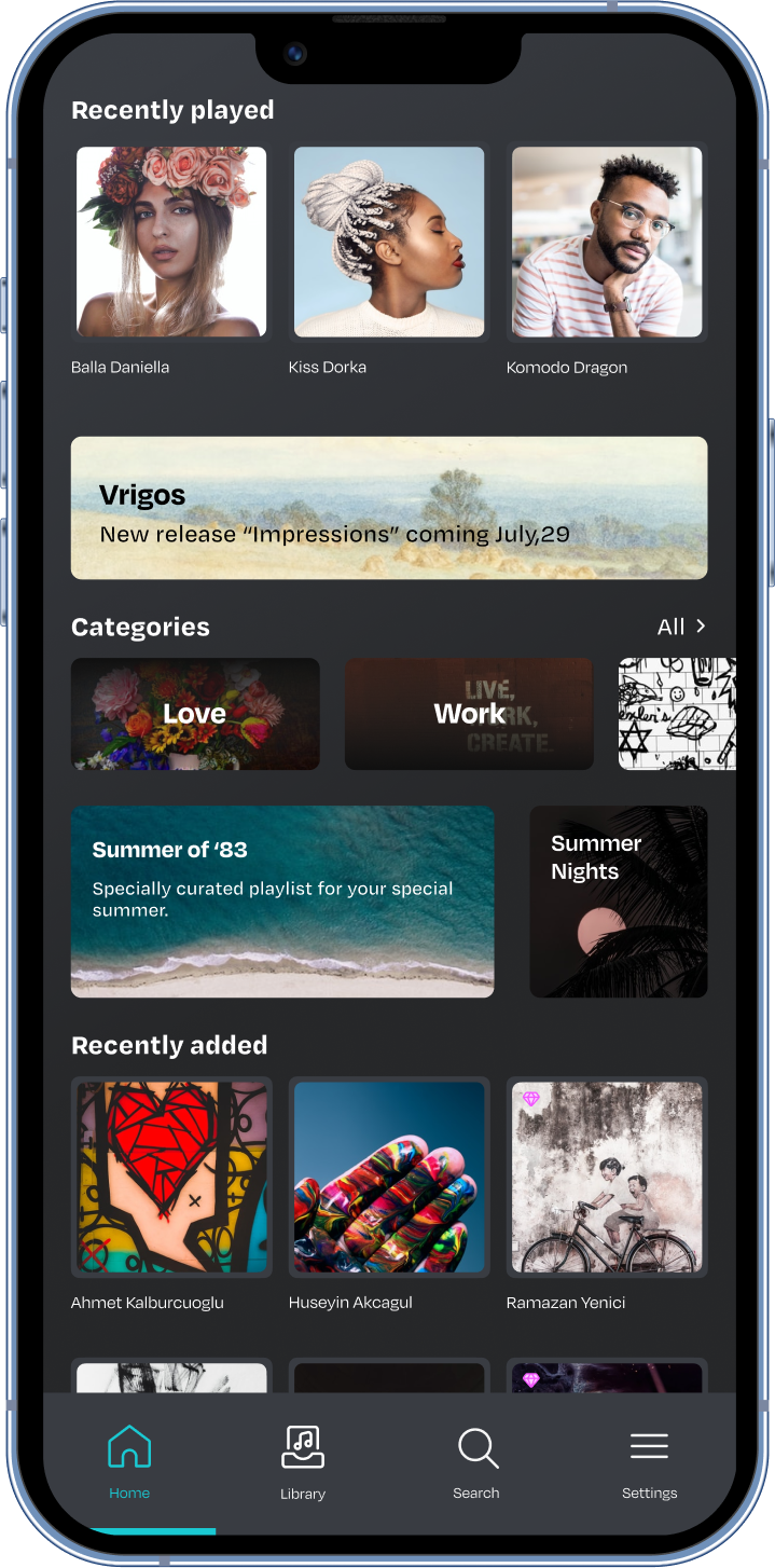 Music portal and streamin app