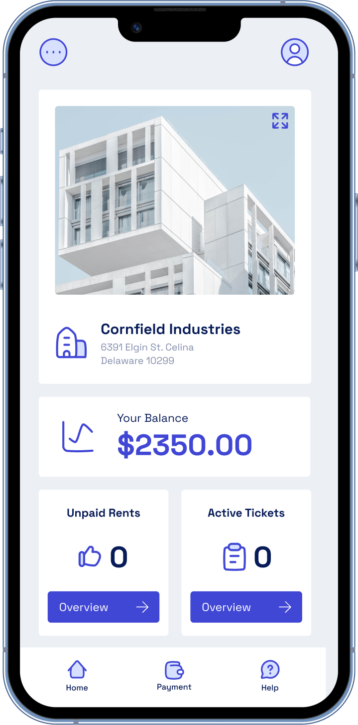 Managing tenants requests mobile application