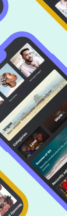 Cross-platform mobile app secondary mockup